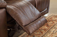 Edmar Chocolate Power Recliner - U6480513 - Gate Furniture
