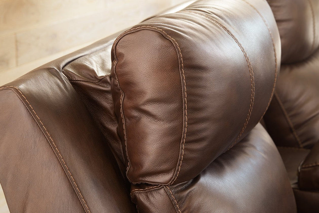 Edmar Chocolate Power Recliner - U6480513 - Gate Furniture