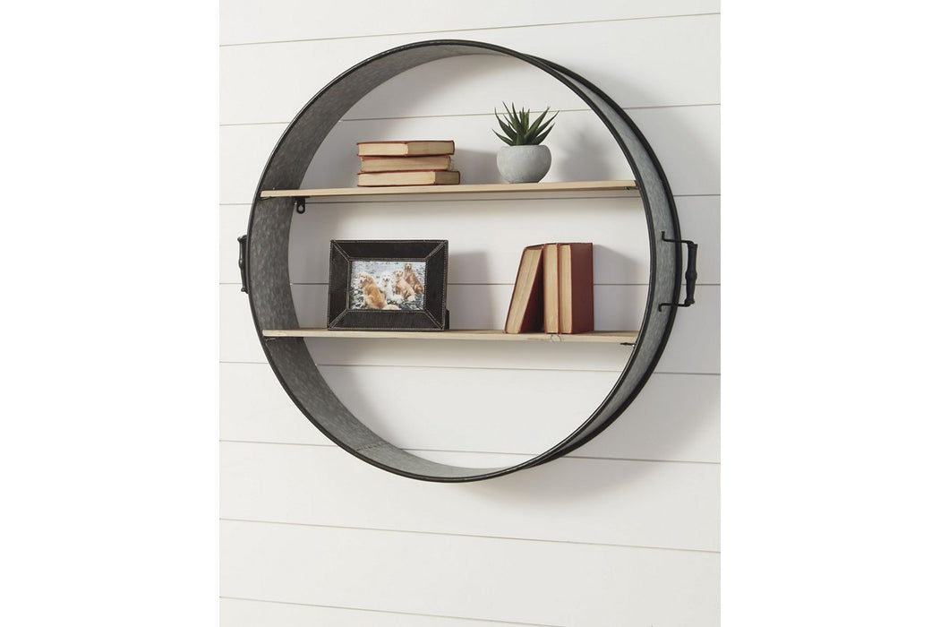 Eirny Antique Gray/Natural Wall Shelf - A8010096 - Gate Furniture