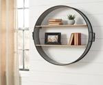 Eirny Antique Gray/Natural Wall Shelf - A8010096 - Gate Furniture