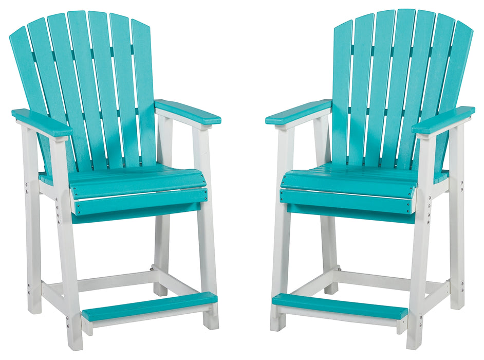 Eisely Outdoor Counter Height Bar Stool (Set of 2) - P208-124 - In Stock Furniture