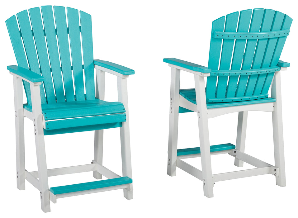 Eisely Outdoor Counter Height Bar Stool (Set of 2) - P208-124 - In Stock Furniture