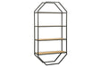 Elea Black/Natural Wall Shelf - A8010097 - Gate Furniture