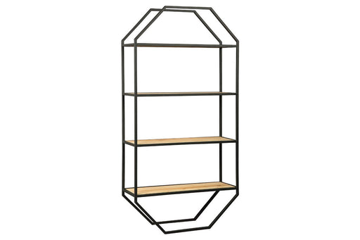 Elea Black/Natural Wall Shelf - A8010097 - Gate Furniture