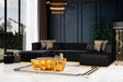 Elisha Black Velvet Double Chaise Sectional - ELISHABLACK-SEC - Gate Furniture