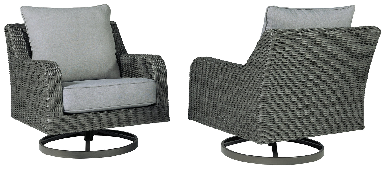 Elite Park Outdoor Swivel Lounge with Cushion - P518-821 - In Stock Furniture