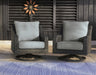 Elite Park Outdoor Swivel Lounge with Cushion - P518-821 - In Stock Furniture