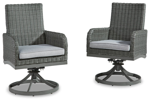 Elite Park Swivel Chair with Cushion (Set of 2) - P518-602A - In Stock Furniture