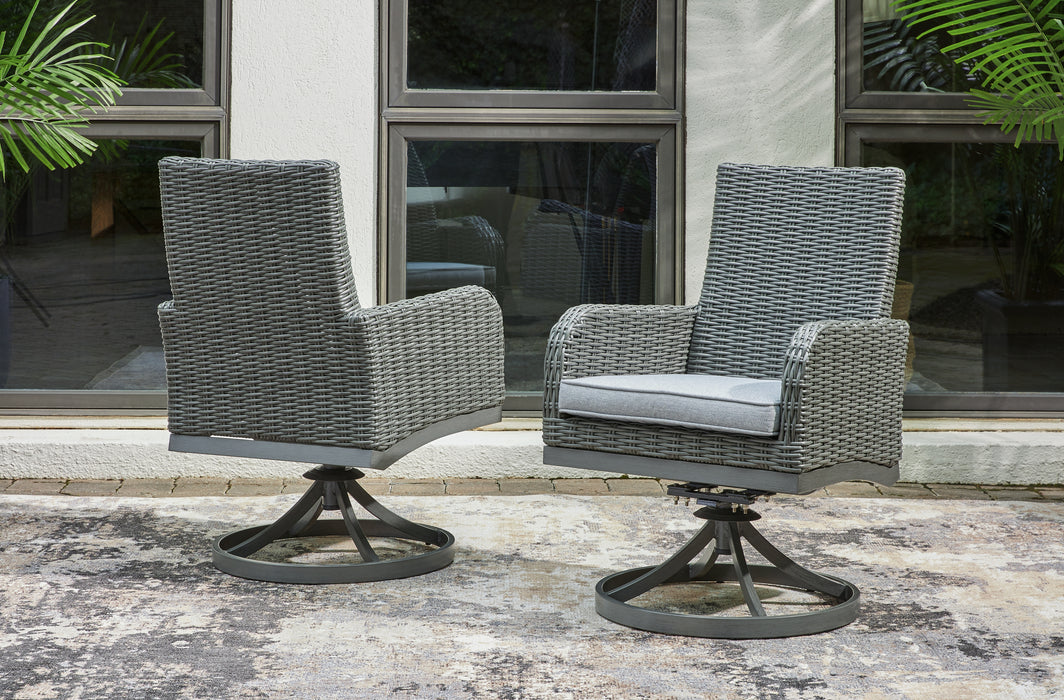 Elite Park Swivel Chair with Cushion (Set of 2) - P518-602A - In Stock Furniture