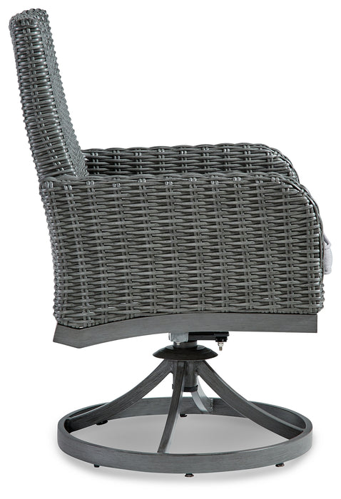 Elite Park Swivel Chair with Cushion (Set of 2) - P518-602A - In Stock Furniture