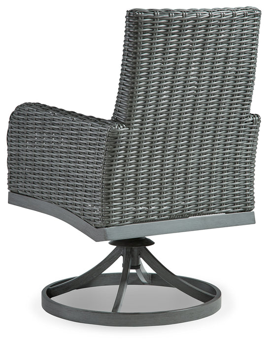 Elite Park Swivel Chair with Cushion (Set of 2) - P518-602A - In Stock Furniture