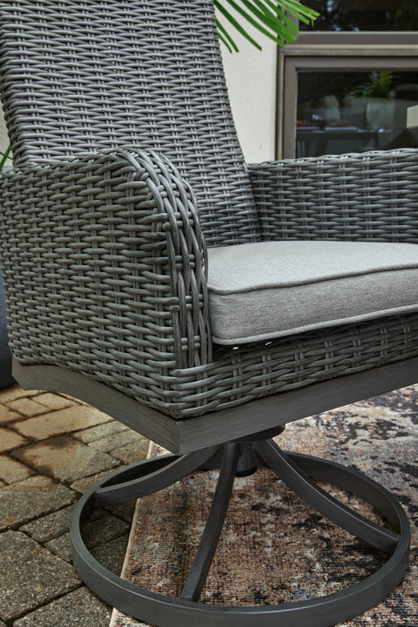 Elite Park Swivel Chair with Cushion (Set of 2) - P518-602A - In Stock Furniture