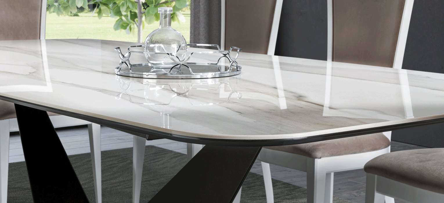 Elite White Dining Room Set - Gate Furniture