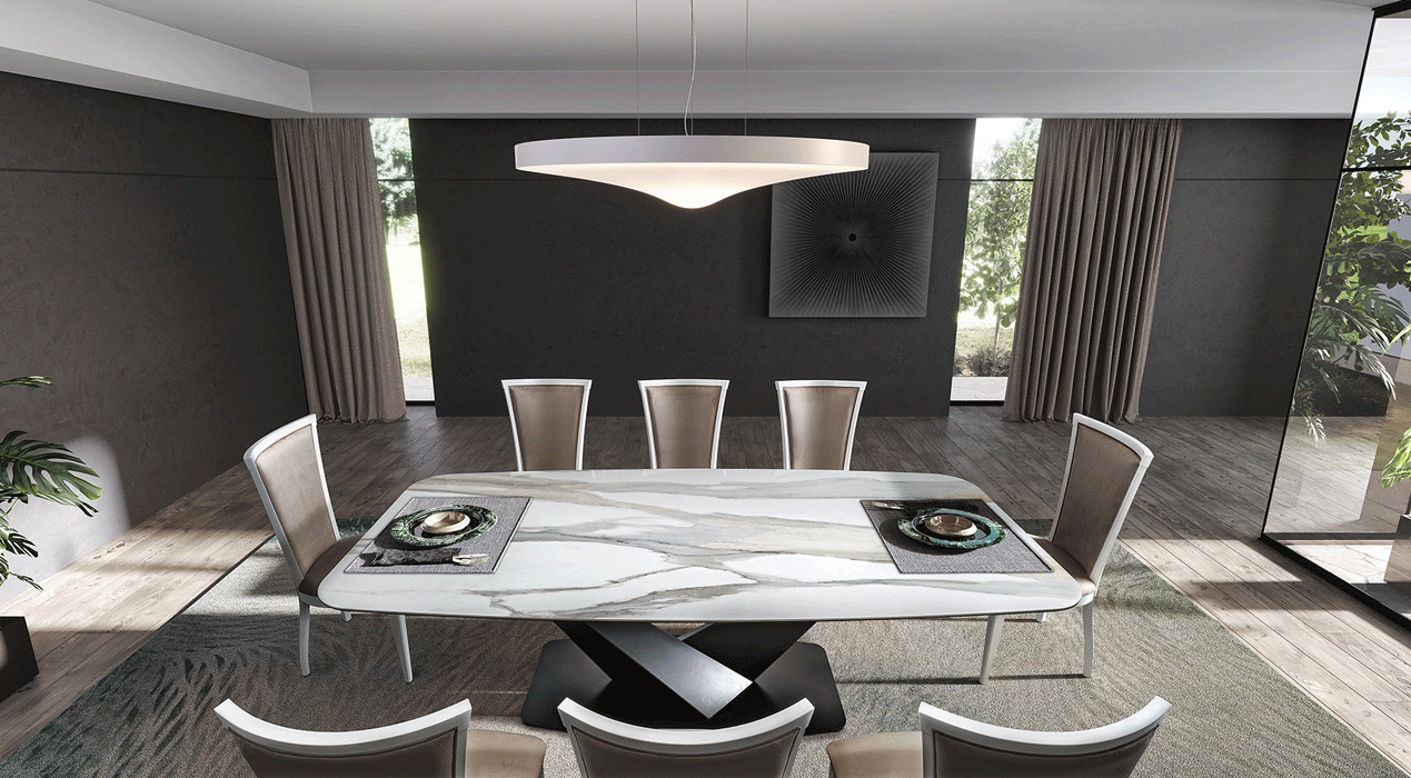 Elite White Dining Room Set - Gate Furniture