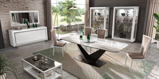 Elite White Dining Room Set - Gate Furniture