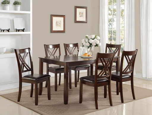 Eloise Brown 7-Piece Dining Set - 2430SET - Gate Furniture