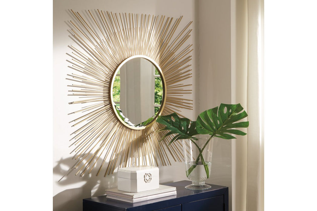 Elspeth Gold Finish Accent Mirror - A8010124 - Gate Furniture