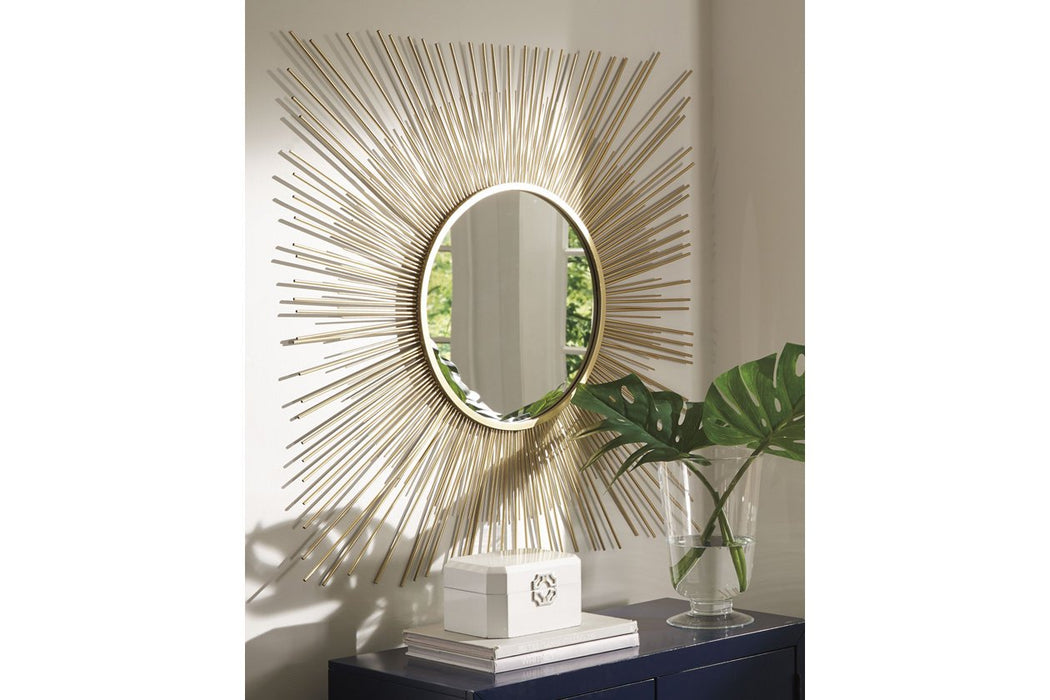 Elspeth Gold Finish Accent Mirror - A8010124 - Gate Furniture