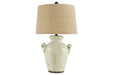 Emelda Cream Table Lamp - L100664 - Gate Furniture