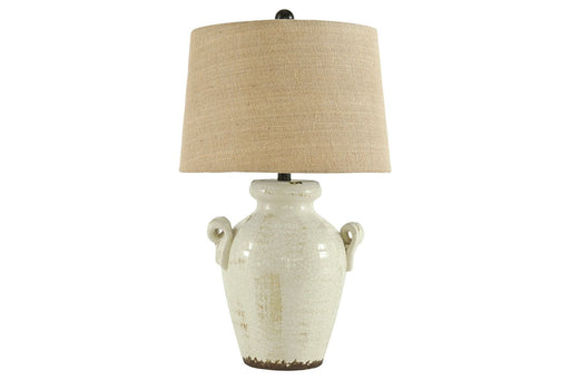 Emelda Cream Table Lamp - L100664 - Gate Furniture