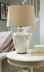Emelda Cream Table Lamp - L100664 - Gate Furniture