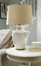 Emelda Cream Table Lamp - L100664 - Gate Furniture