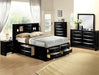 Emily Black Queen Storage Platform Bed - Gate Furniture
