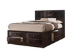 Emily Dark Cherry Queen Storage Platform Bed - Gate Furniture