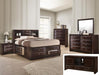 Emily Dark Cherry Queen Storage Platform Bed - Gate Furniture