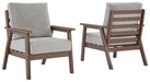 Emmeline Outdoor Lounge Chair with Cushion (Set of 2) - P420-820 - In Stock Furniture