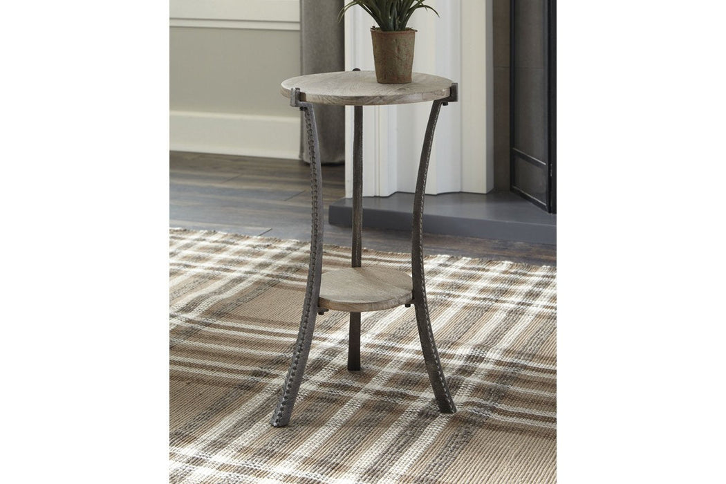 Enderton White Wash/Pewter Accent Table - A4000081 - Gate Furniture