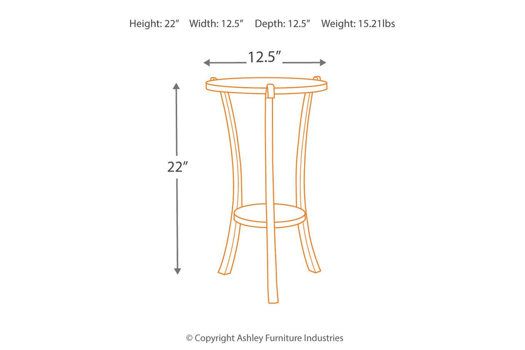 Enderton White Wash/Pewter Accent Table - A4000081 - Gate Furniture