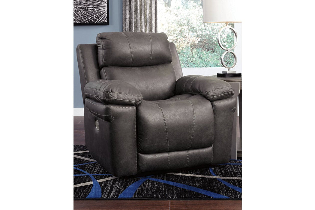 Erlangen Midnight Power Recliner - 3000413 - Gate Furniture