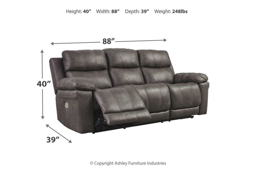 Erlangen Midnight Power Reclining Sofa - 3000415 - Gate Furniture
