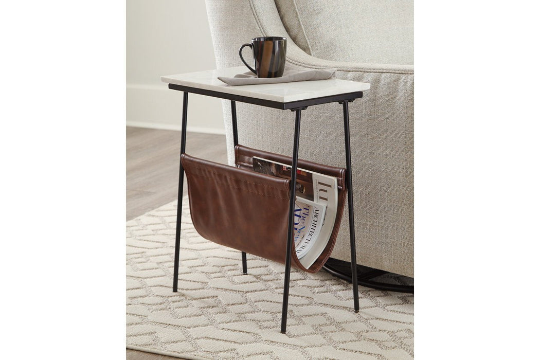 Etanbury Brown/Black/White Accent Table - A4000254 - Gate Furniture