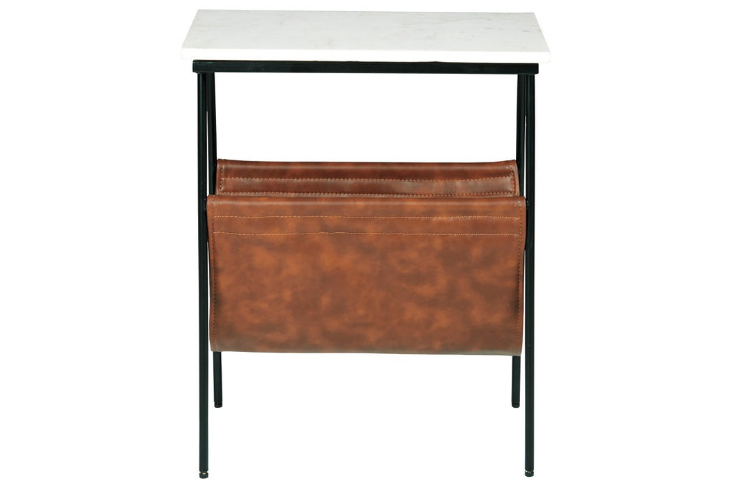 Etanbury Brown/Black/White Accent Table - A4000254 - Gate Furniture