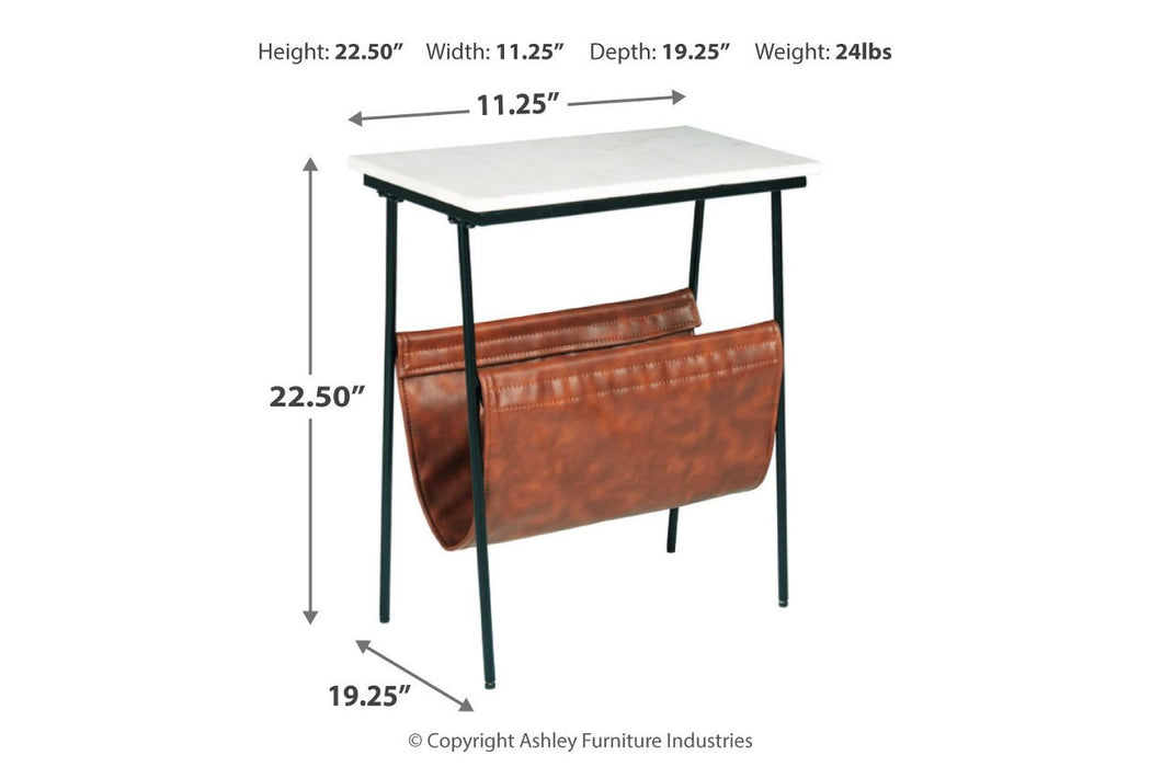 Etanbury Brown/Black/White Accent Table - A4000254 - Gate Furniture