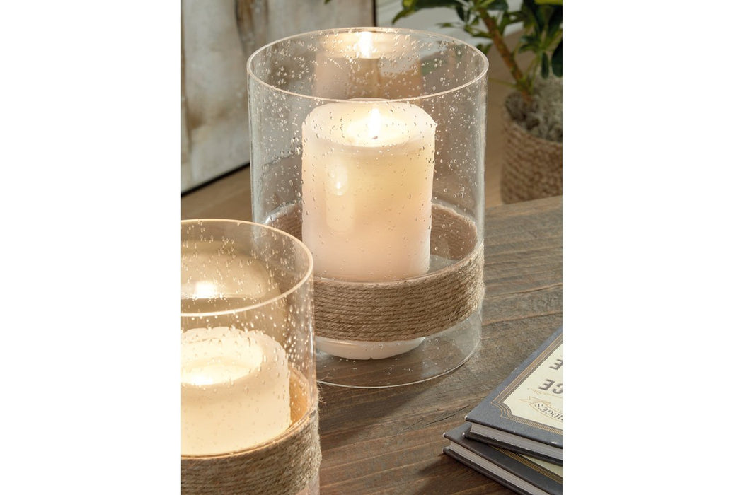 Eudocia Clear Candle Holder (Set of 2) - A2000456 - Gate Furniture