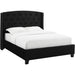 Eva Black Upholstered Queen Bed - Gate Furniture