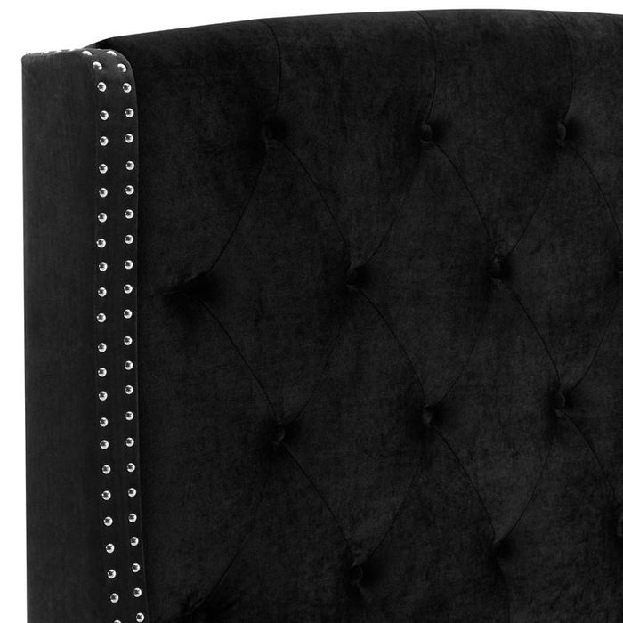 Eva Black Upholstered Queen Bed - Gate Furniture
