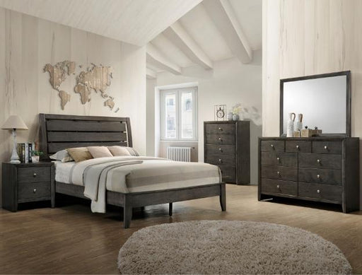 Evan Gray Queen Panel Bed - Gate Furniture
