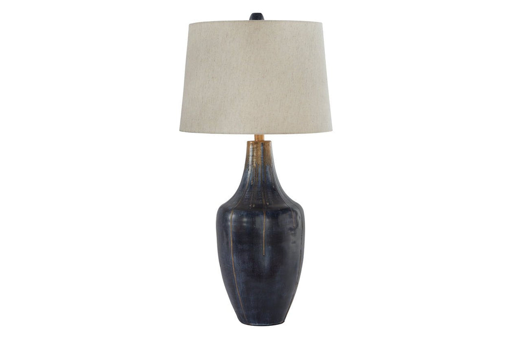 Evania Indigo Table Lamp - L207344 - Gate Furniture