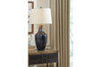 Evania Indigo Table Lamp - L207344 - Gate Furniture