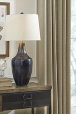 Evania Indigo Table Lamp - L207344 - Gate Furniture