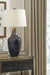 Evania Indigo Table Lamp - L207344 - Gate Furniture