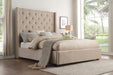 Fairborn Beige Tufted Full Platform Bed - 5877FBE-1 - Gate Furniture