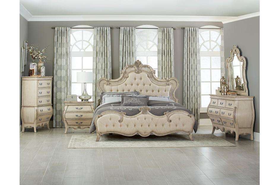 Fairborn Beige Tufted Full Platform Bed with Storage Footboard - 5877FBE-1DW - Gate Furniture
