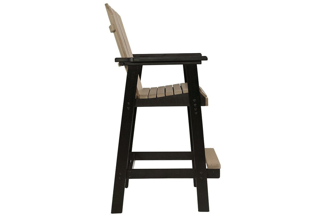 Fairen Trail Black/Driftwood Barstool (Set of 2) - P211-130 - Gate Furniture