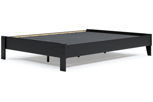 Flannia Black Queen Platform Bed - EB3392-113 - Gate Furniture
