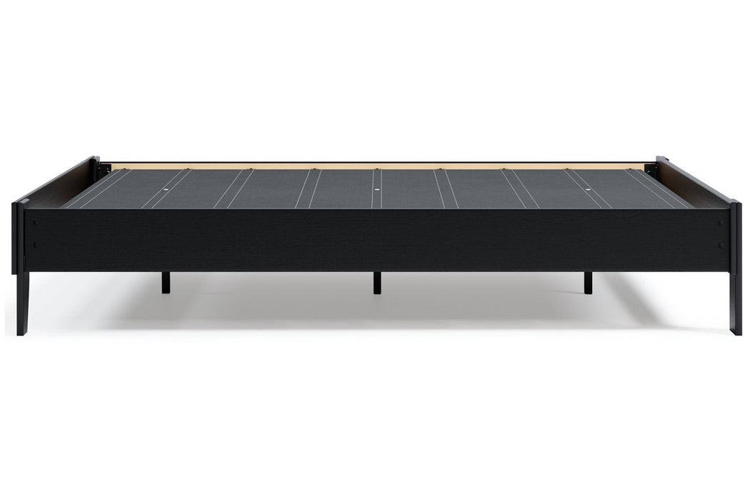Flannia Black Queen Platform Bed - EB3392-113 - Gate Furniture